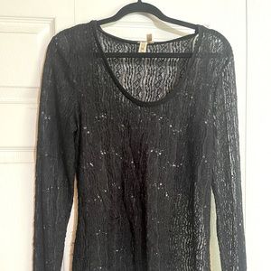 Black lace BKE long sleeve